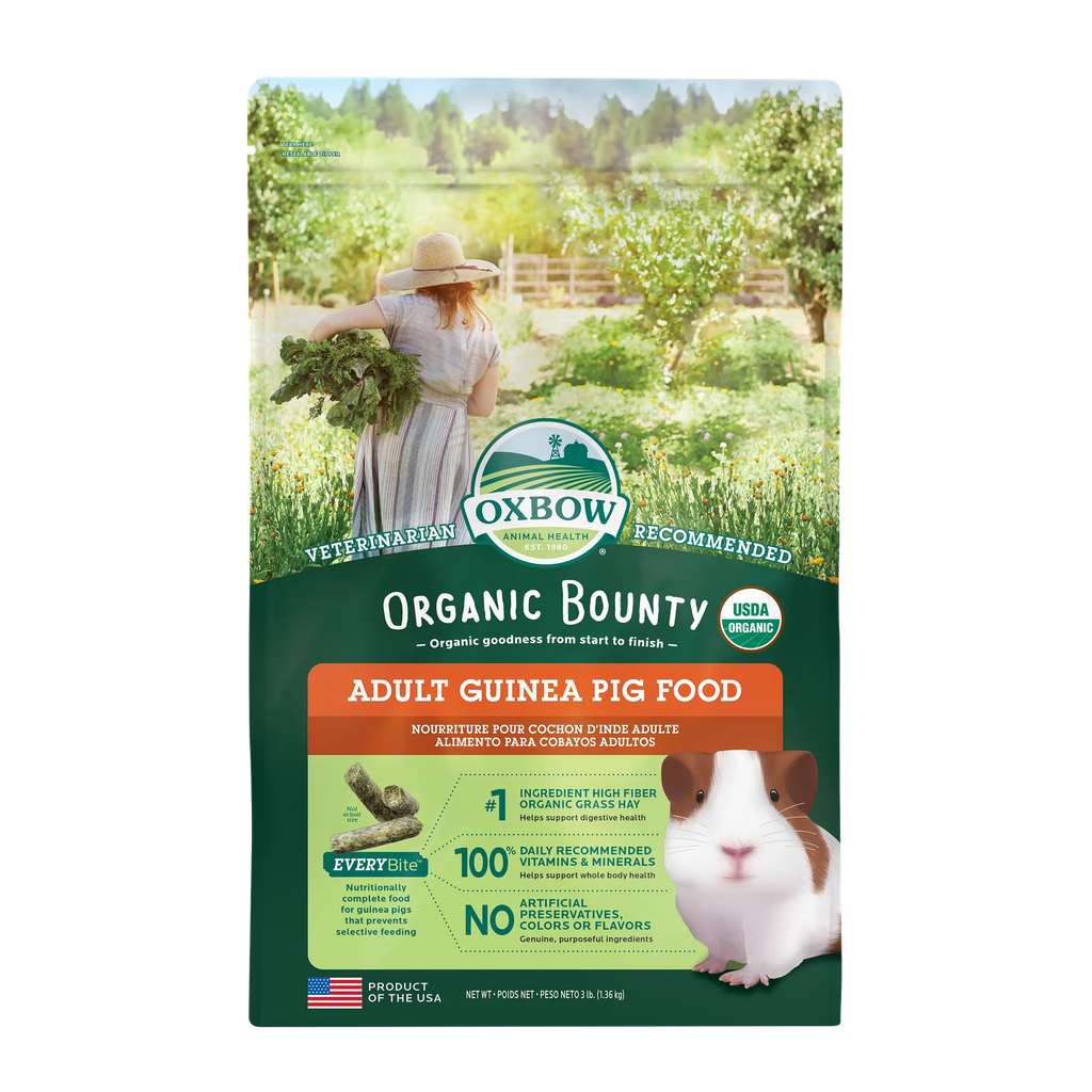 Oxbow 有機成年葵鼠/天竺鼠糧 - 3lb Organic Bounty Adult Guinea Pig Food